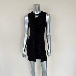 NWT!!! The Kooples lace up women mini dress size 0 or S Retail 345$